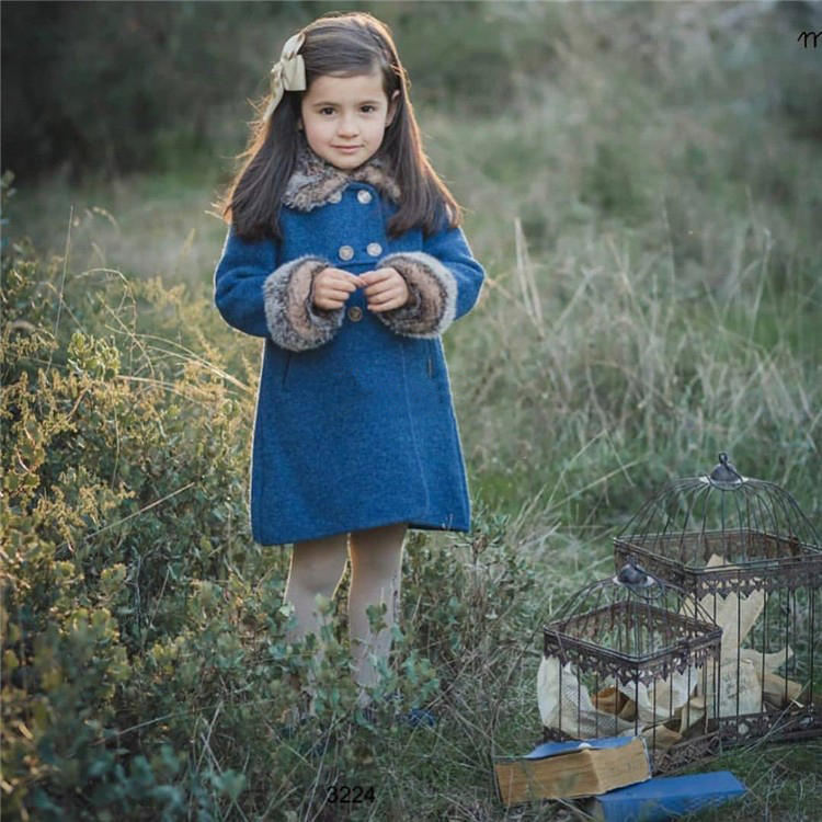 限时5折 西班牙marae秋冬新款女童大衣夏洛特公主同款羊毛外套