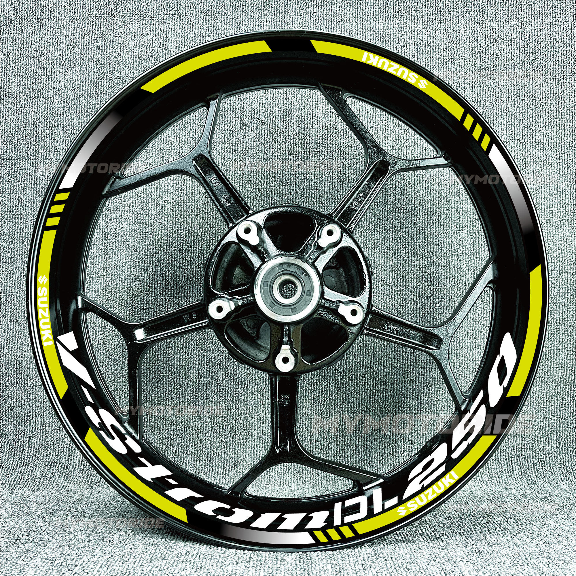铃木DL250 GSX250R gw250轮毂贴改装车轮毂框反光防水贴纸贴花