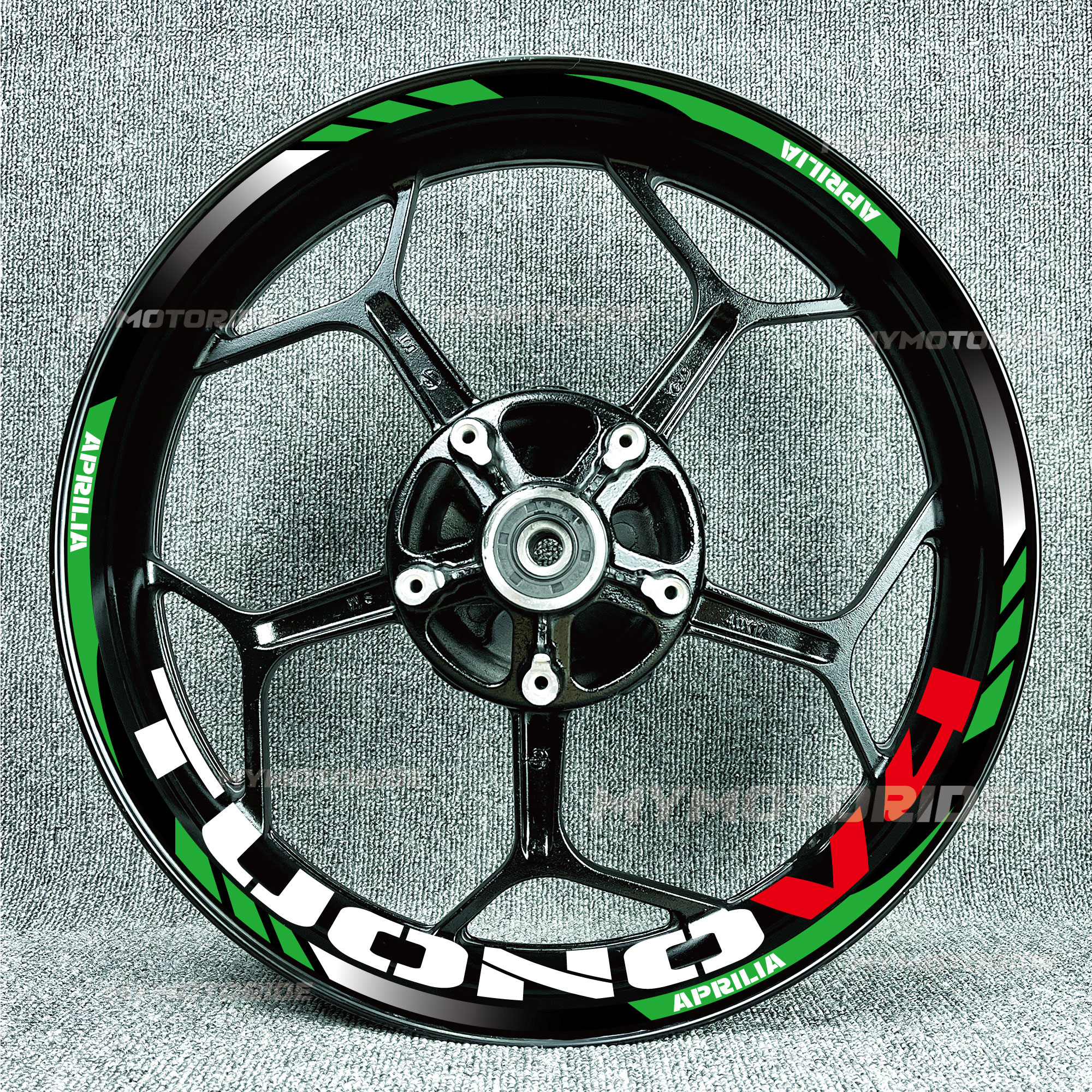 适用阿普利亚TUONOV4/660/125SX125Shiver900R反光轮毂贴花内圈贴