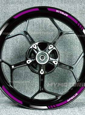 适用阿普利亚TUONO660/125SX125Shiver900RSV4反光轮毂贴花内圈贴