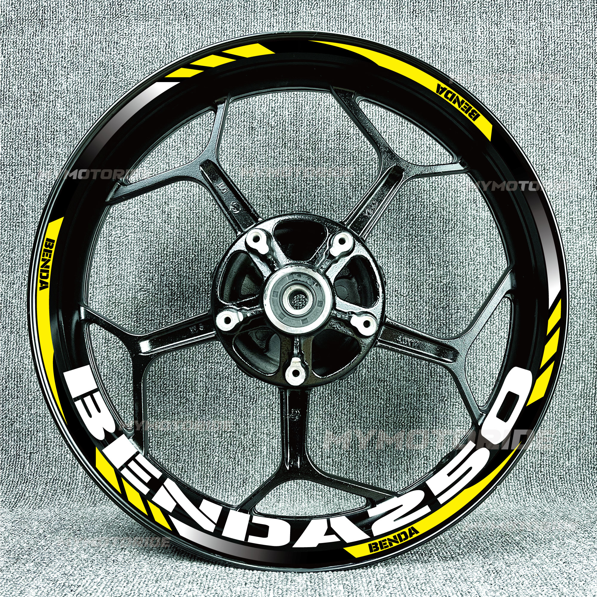 适用奔达拿破仑250车贴装饰轮毂贴钢圈防反光贴纸贴花改装配件