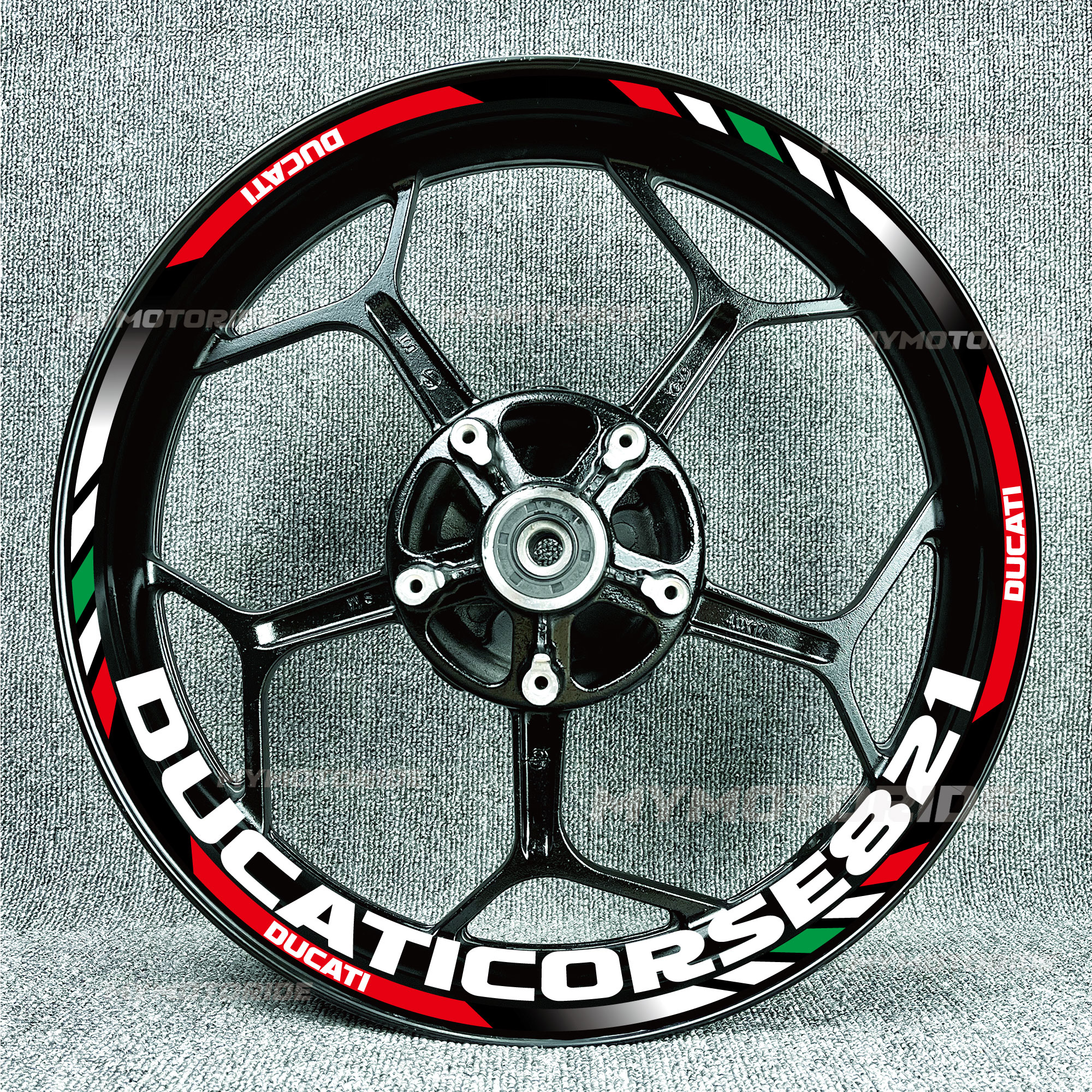 适用杜卡迪轮毂贴怪兽821 797 939 959 V2V4 796轮圈车圈钢圈贴花