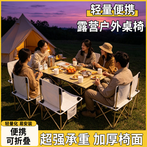 户外折叠桌子便携式露营桌野餐桌椅蛋卷烧烤桌夜市摆摊专用小桌子