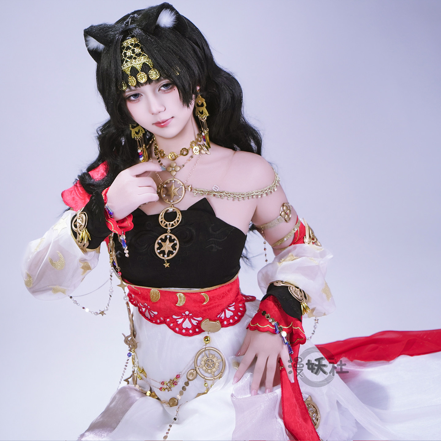 漫妖社 剑网三喵萝cos服 喵盒子 日月无心 明教萝莉剑三cosplay