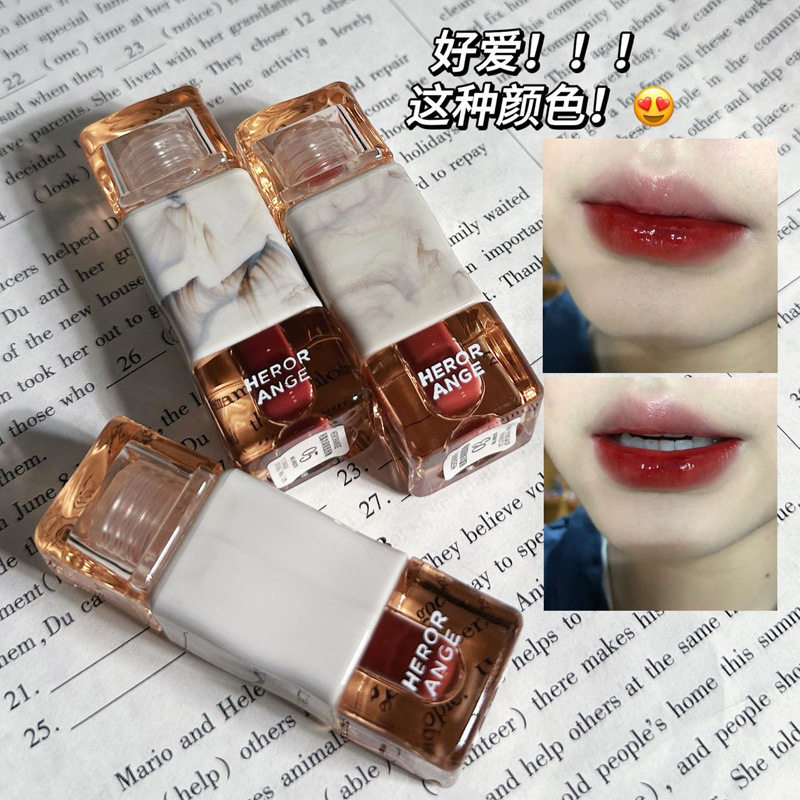 女主角唇泥不掉色不沾杯口红镜面水光学生平价唇釉持久滋润正品女
