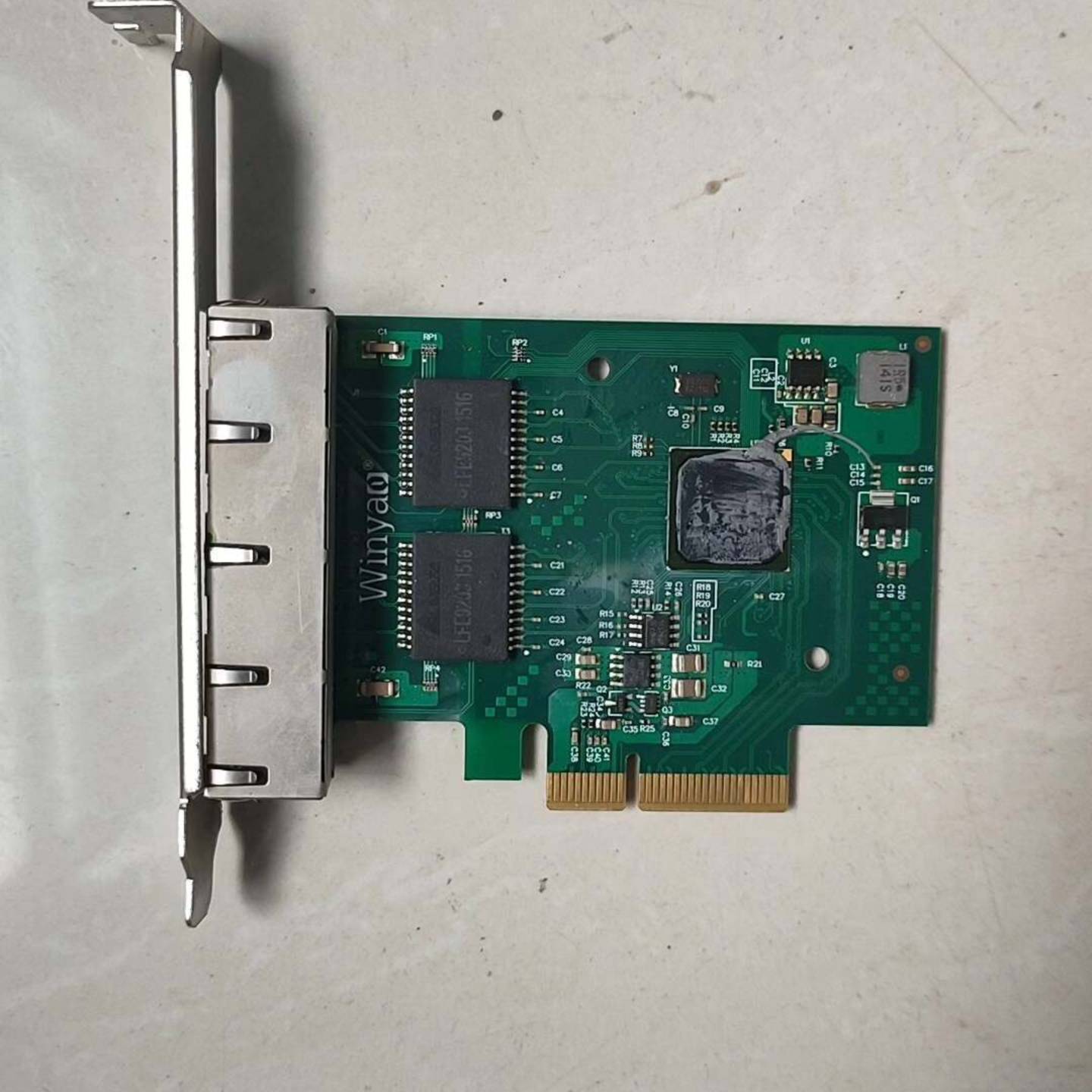 可维修Winyao WYI350T4四口网卡，没有散热片，议价