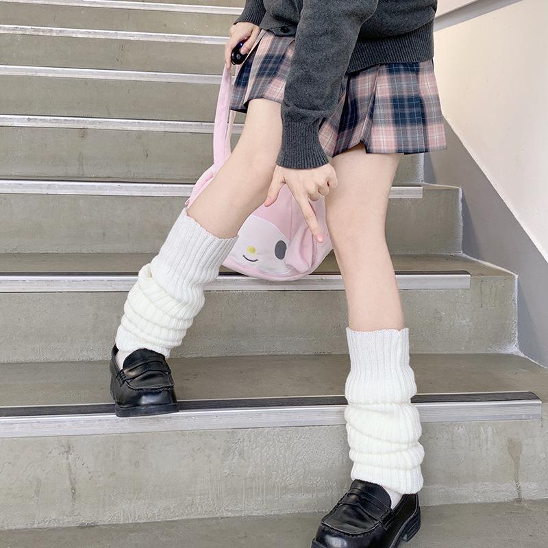 女性白色暖腿裤洛丽塔哥特暖手时尚