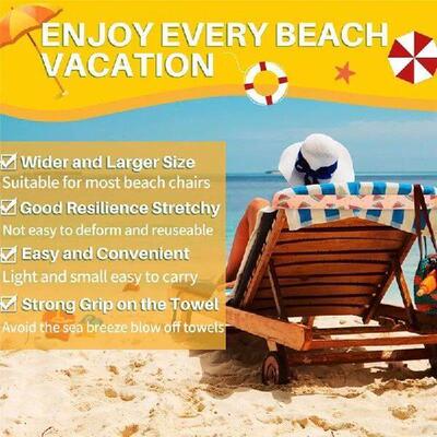 ABWP-Beach Towel Bands, 10 Pack Towel Bands For Beach