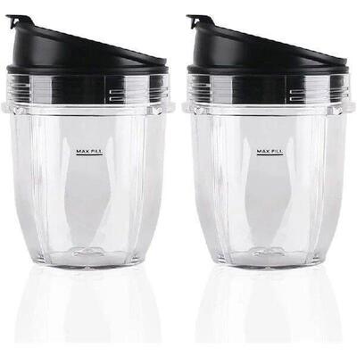 【Buy It Now】12Oz Replacement Parts Cup With Lid 2 Pack