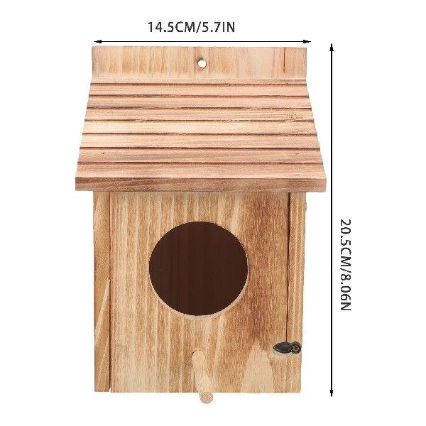 Creative Wooden Bird Nest Natural House Feeder Birthday