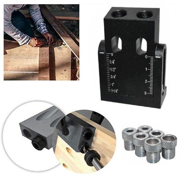 Oblique Hole Locator 15 Degree Angle Pocket Hole Jig Kit