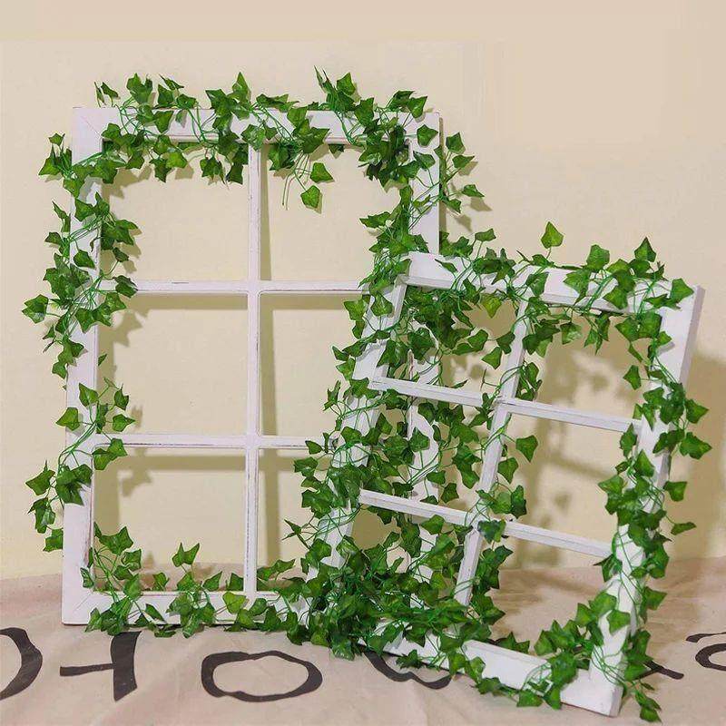 6pcs Artificial Ivy Leaves Plants Garland Plant Vines Fake F