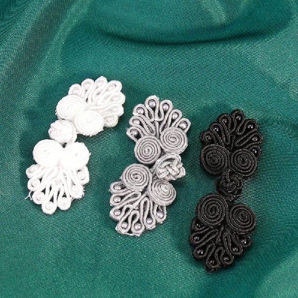 5PCS Chinese Style Peacock Tail Seven-bead Plate Buckle