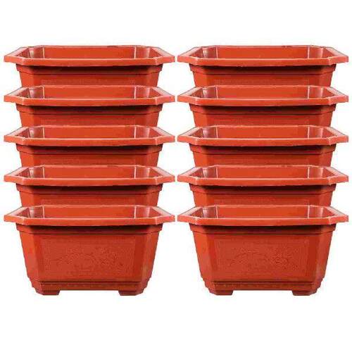 10 Pcs Flowerpot Plastic Bonsai Home Household Large Plant