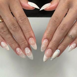 Almond Pink with Press Long Nails Fake Cute 24Pcs