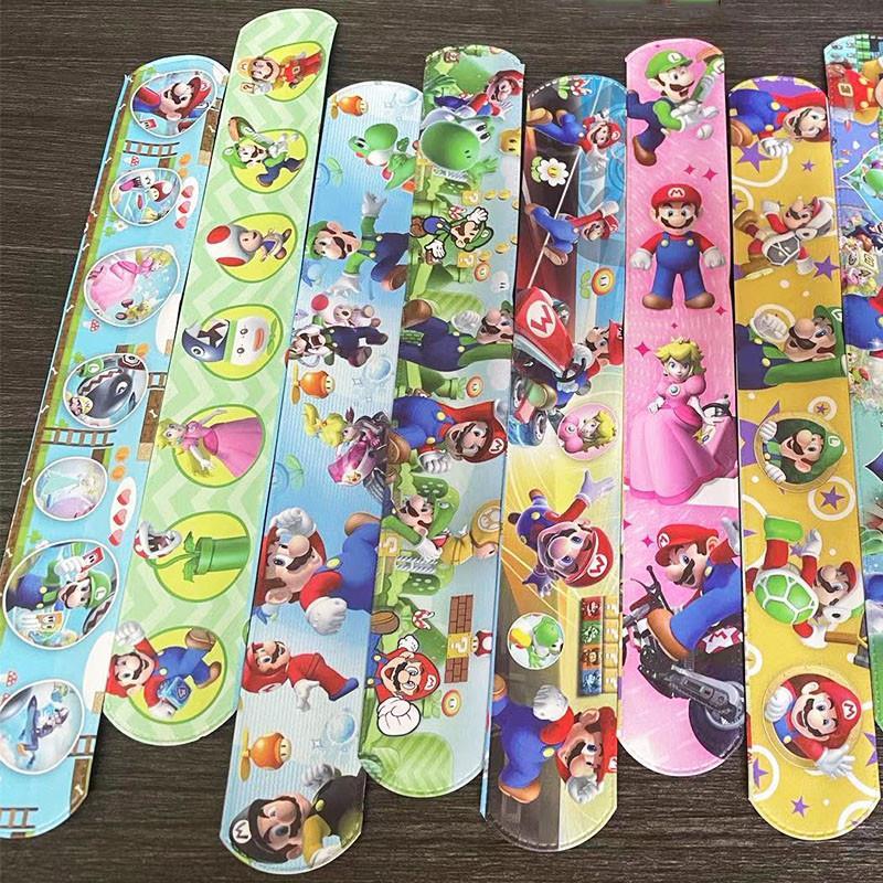 New Mario Bros Wrist Strap Children Clap Ring Slap Bracelets