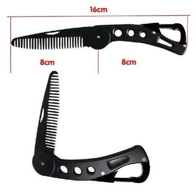 1pc Stainless Steel Folding Comb Men Beard Styling Combs