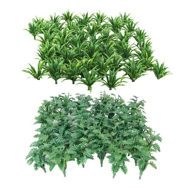100pcs Green Landscape Model Grass Wargame Diorama 3.3cm 5cm