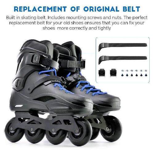 2 Sets Roller Skate Strap Buckles Black Inline