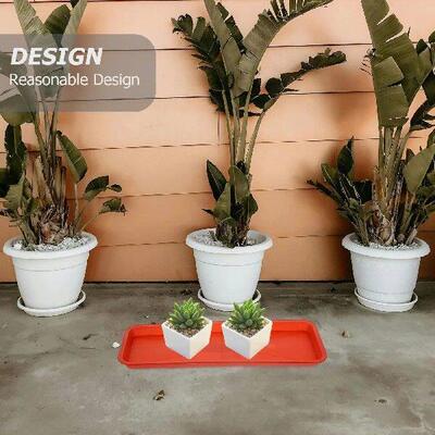 10 Pcs Glass Plastic Tray Flower Pot Saucers Pp Water