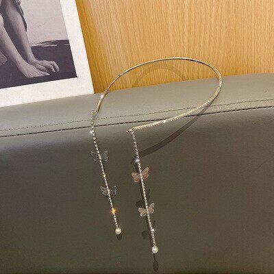 Korea inlaid diamond hair hoop/pearl bow headband