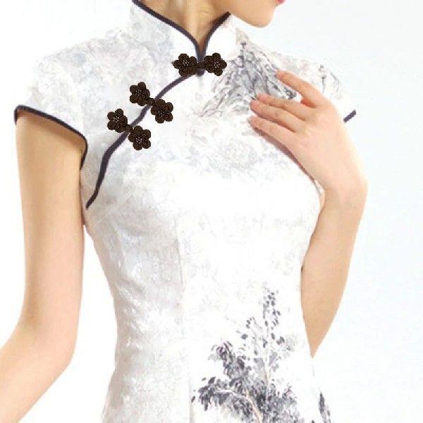 10 Pairs Flower Chinese Handmade Cheongsam Buttons Sewing
