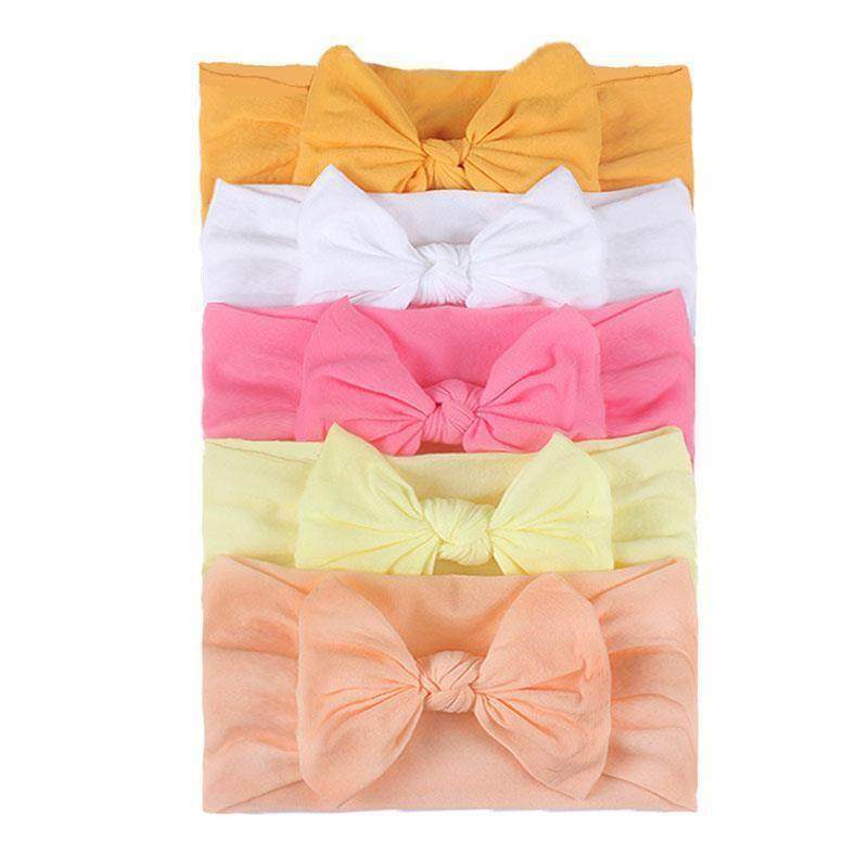 3/5 Pcs Baby Girl Headband Bows Elastic Headbands Hair Band
