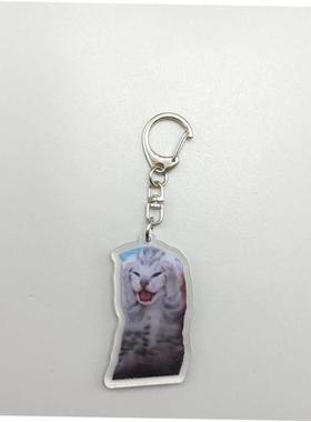 Rambling Goat Huh Cat Meme Keychain Confused Cat Memes Cat S