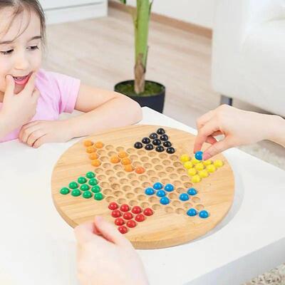 Chinese Checkers Board Game Chinese Wood Board Hexagonal Che