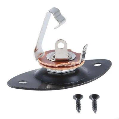 11UE Oval Dented Electric Guitar Output Plate Socket