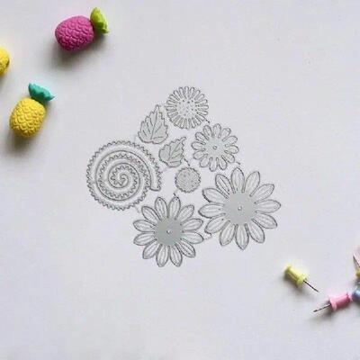 770F Flower Leaf Metal Cutting Dies Scraping Stencil
