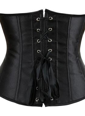 Corset Mujer Satin Underbust Korset Gothic Korsett For Women
