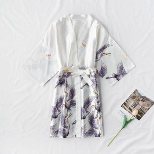 Female Bathrobe Sexy Fashion femme Robe peignoir Silk Satin