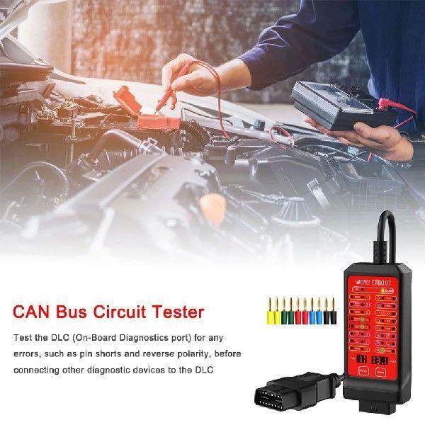 WOYO 12V 24V CAN Tester 16 Pin Break Out Box Detection CAN