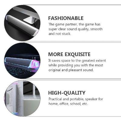 Wired Soundbar Speakers for Desktop Computer Music Player