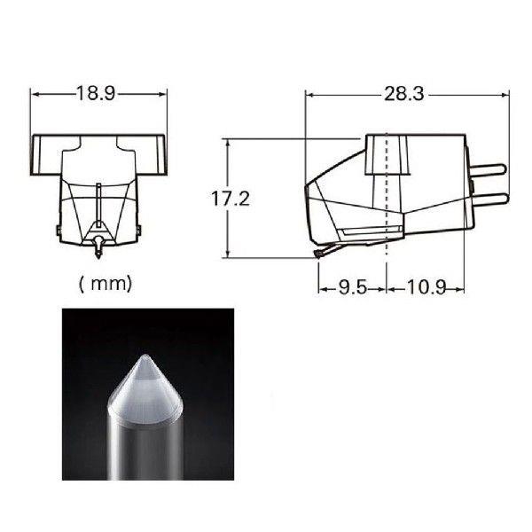 VMN95E Moving Magnet Stereo Cartridge Stylus for LP Vinyl