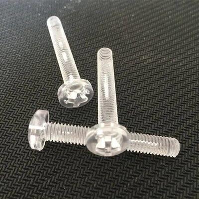 200PCS/Lot M6*20/25/30/40/50MM Acrylic Screw Transparent PC