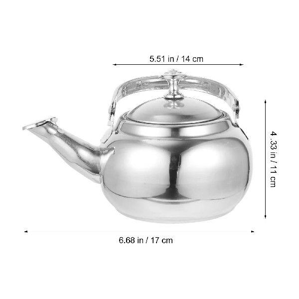 Stainless Steel Teapot 14cm Silver Kettle for Home Tea