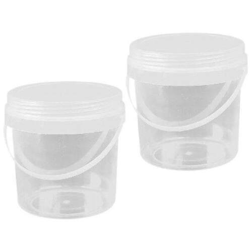 2 Pcs Toy Food Storage Bucket with Lid Container Portable