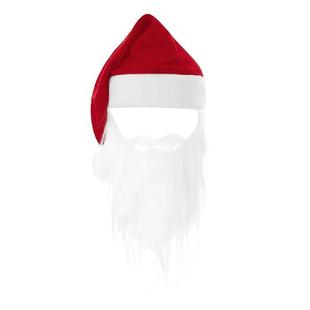 Costume Set Sleeve Santa Long Claus Flannel Christmas 5Pcs