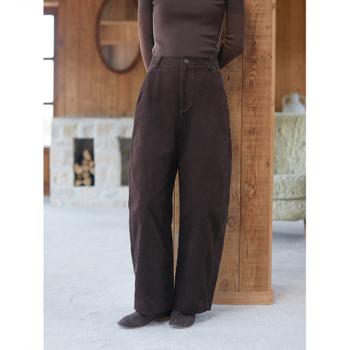 SeamsSense复古宽松弧形灯芯绒裤