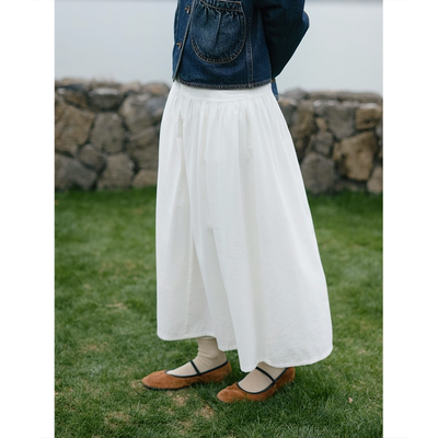 SeamsSense分割抽褶A字半身裙