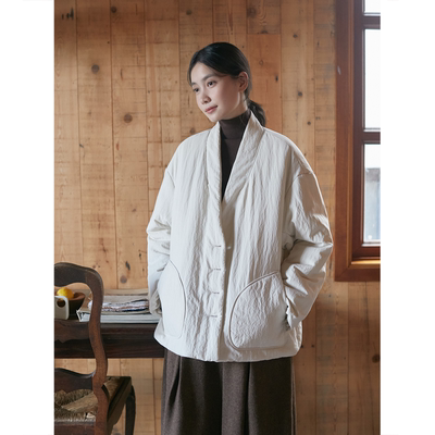 SeamsSense纸感肌理宽松短棉服