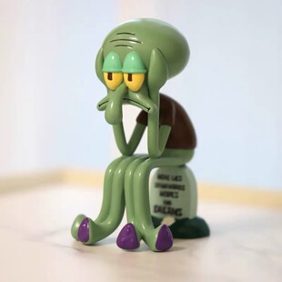 丑萌海绵宝宝章鱼哥治愈系汽车中控台摆件车尾外搞笑个性主机壳装