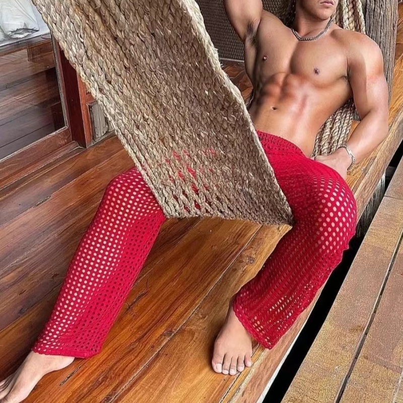 男生宽松透气网眼性感睡裤