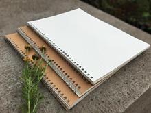 a4方格笔记本a3牛皮纸点阵线圈网格本 手帐本单本装 学生用品 包邮