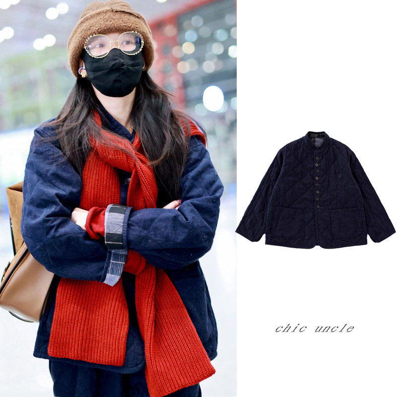 休闲经典双面可穿绗棉菱格棉服女