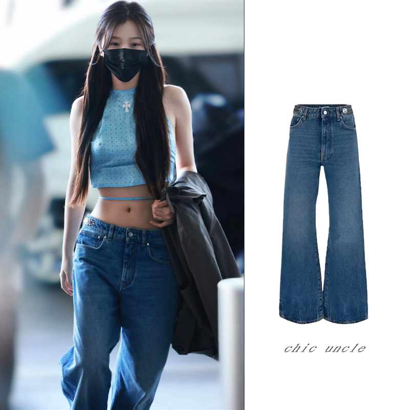 宽松显瘦四季长款牛仔喇叭裤女