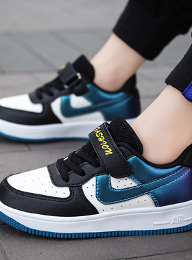 昌祥回力童鞋男童运动鞋春秋款中大童透气皮面防滑学生儿童aj板鞋