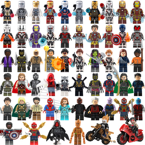 特价清仓积木超级英雄人仔适用乐高蜘蛛侠灭霸钢铁侠雷神洛基玩具